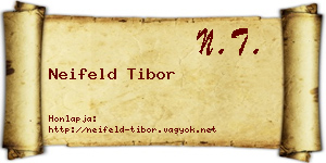 Neifeld Tibor névjegykártya
